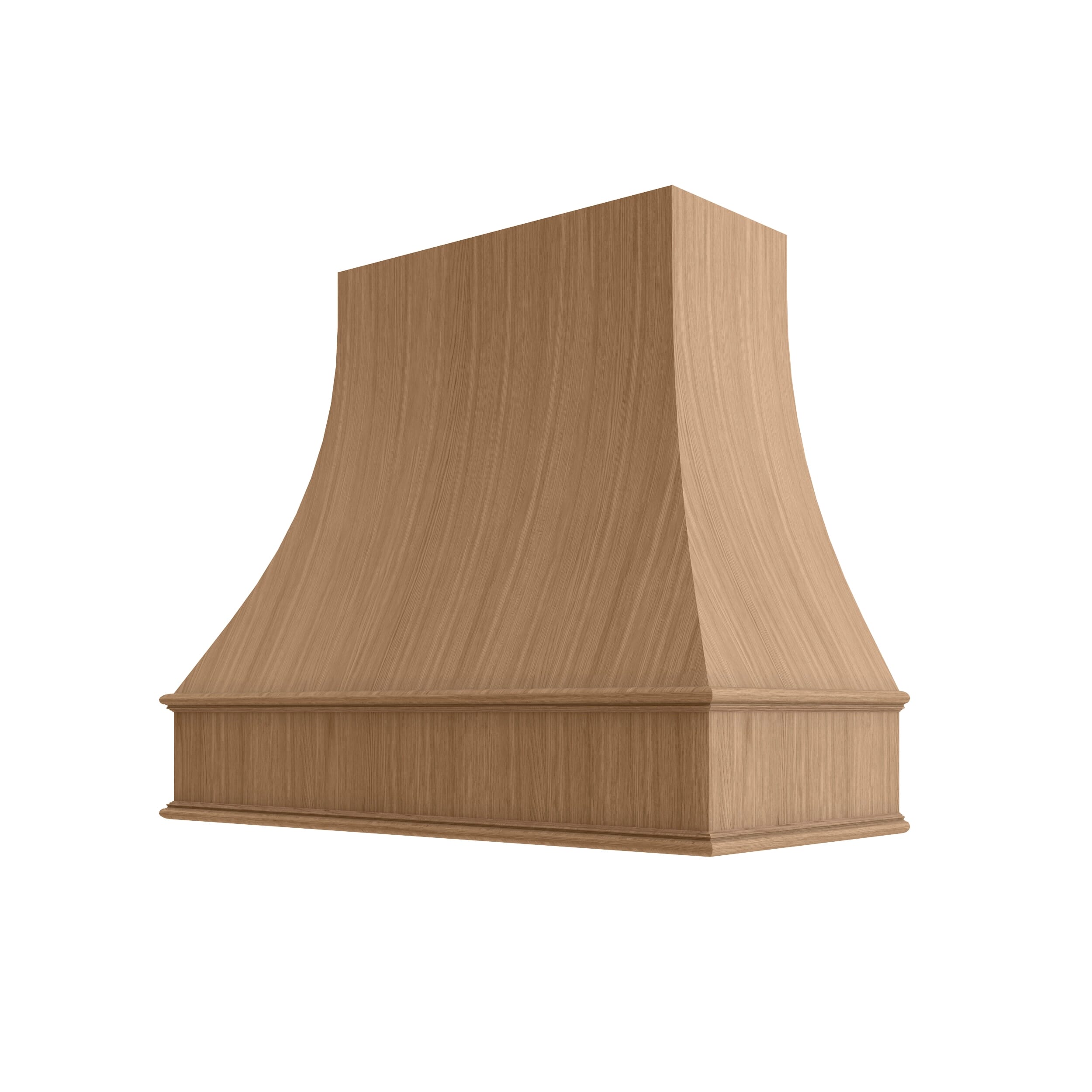 KCD Oslo Oak Curved Hood Classic Trim - 30" W x 48" H - product photo