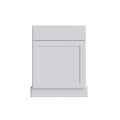 KCD Shaker Designer White Slab Corner Sink Front for 42" Space - 27" W - product photo