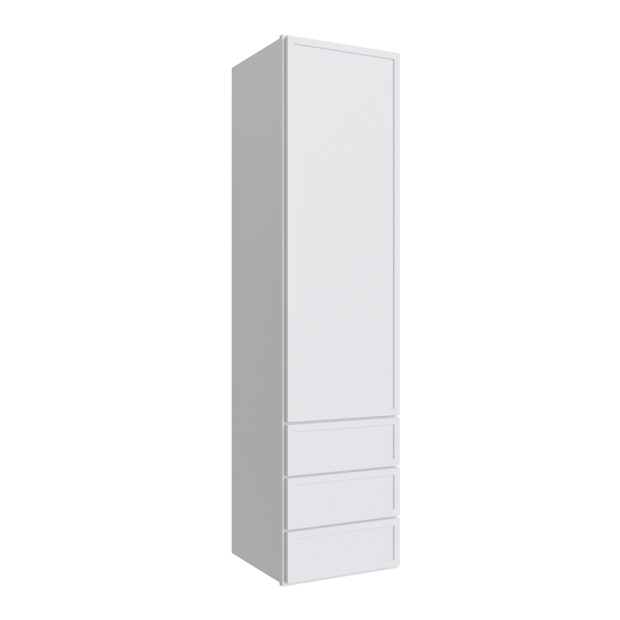 KCD Oslo White Wall Twr w/ 3 Drws - 15" W x 60" H x 14.5" D - product photo