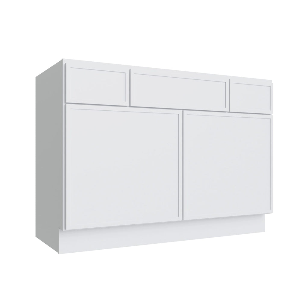 KCD Oslo White Vanity Sink Base - 48" W - product photo