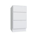 KCD Shaker Designer White Slab Vanity Drawer Base - 15" W x 32.5" H x 21" D - Reduced Height - product photo