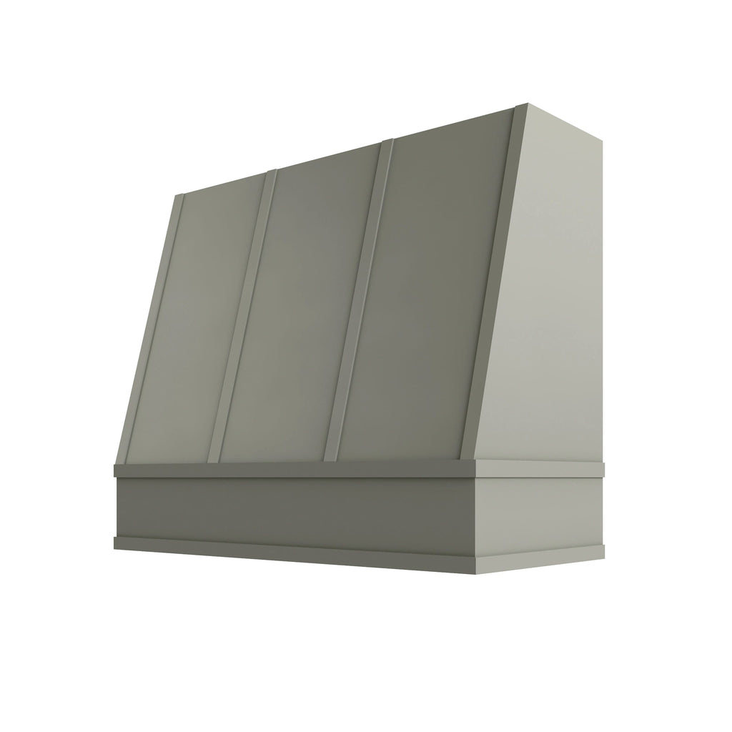 KCD Shaker Moss Angled Hood with Strapping Flat Trim - 42" W x 30" H - product photo