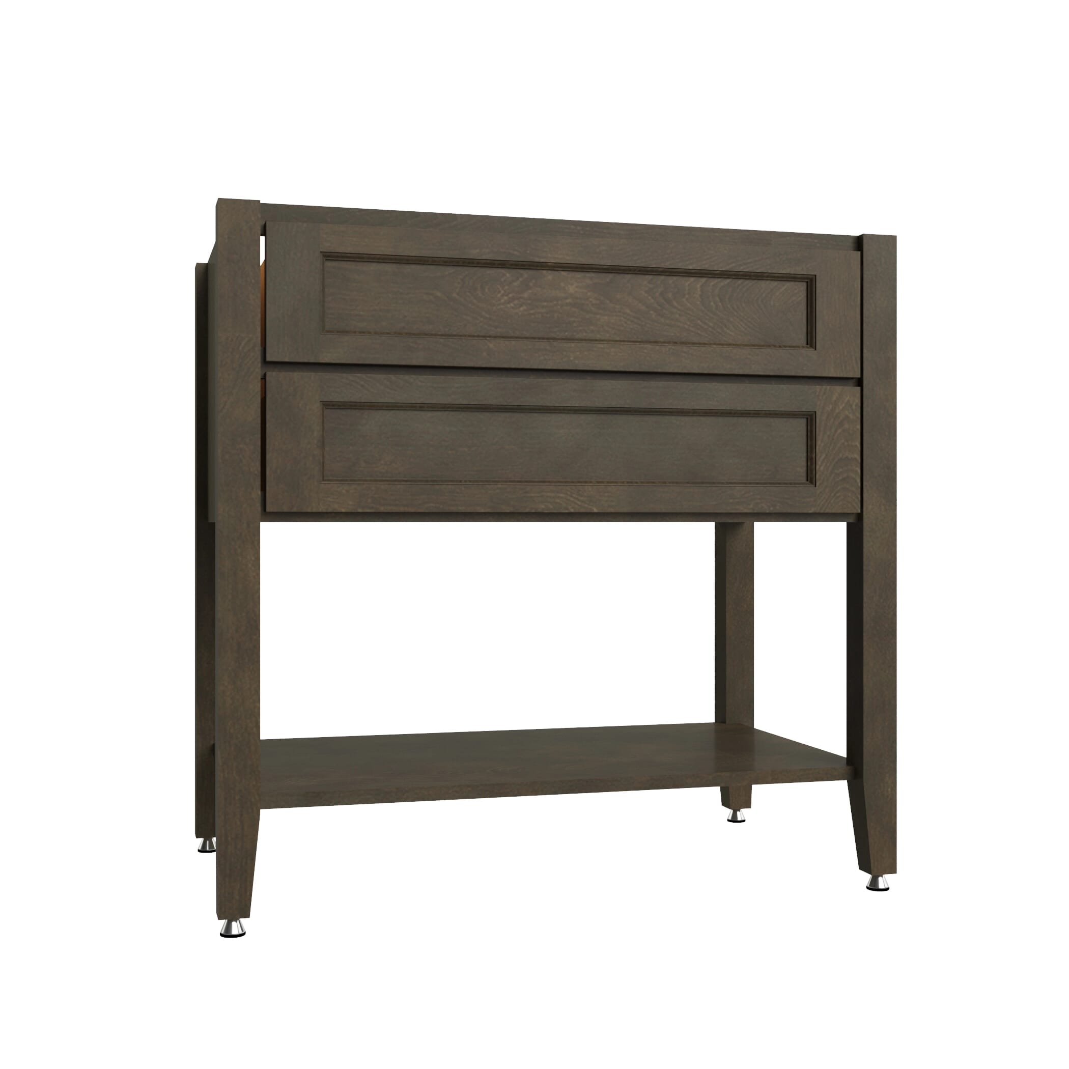 KCD Brooklyn Slate Open Shelf Vanity SB - 36" W - product photo