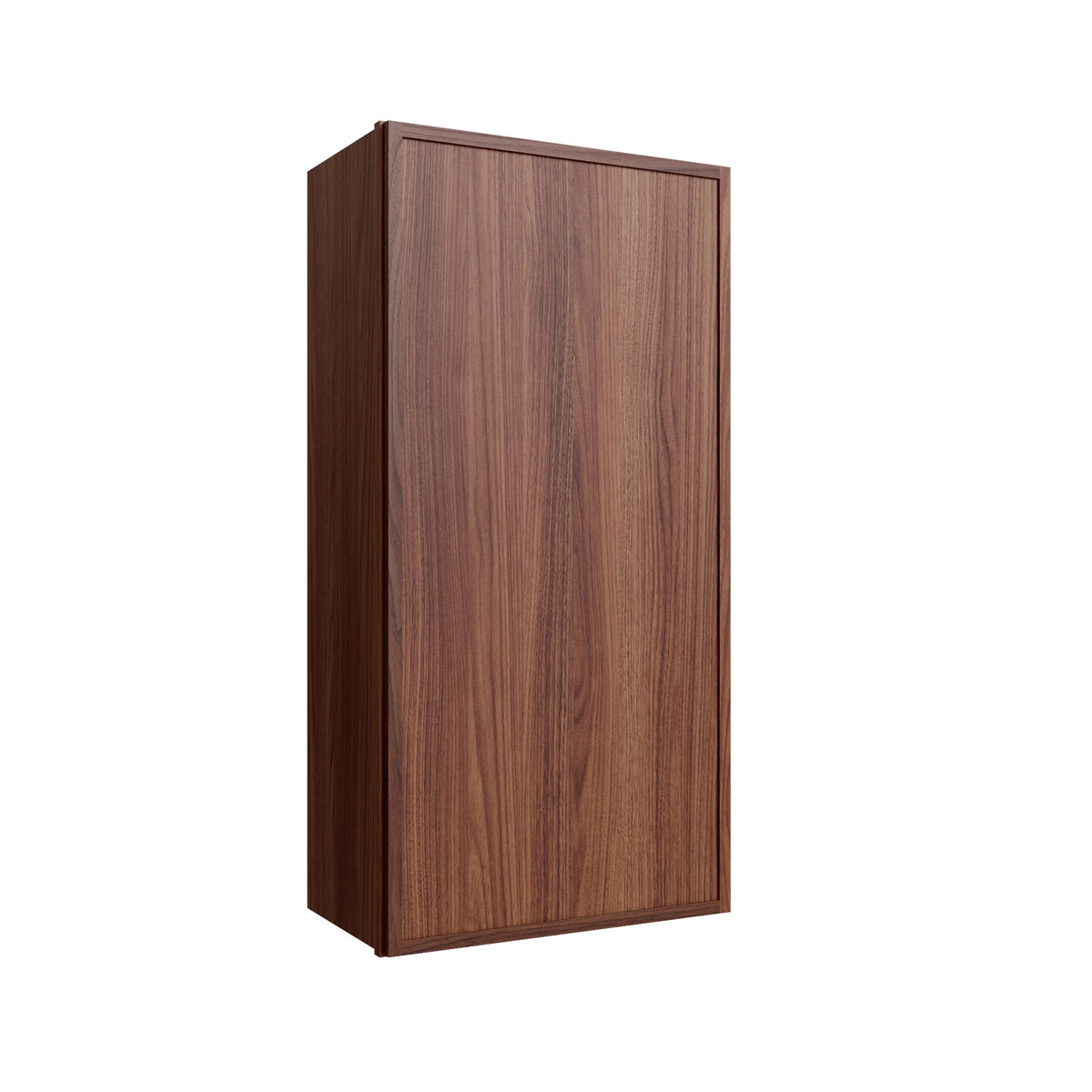 KCD Oslo Classic Walnut Single Door Wall Cabinet - 12" W x 42" H - product photo