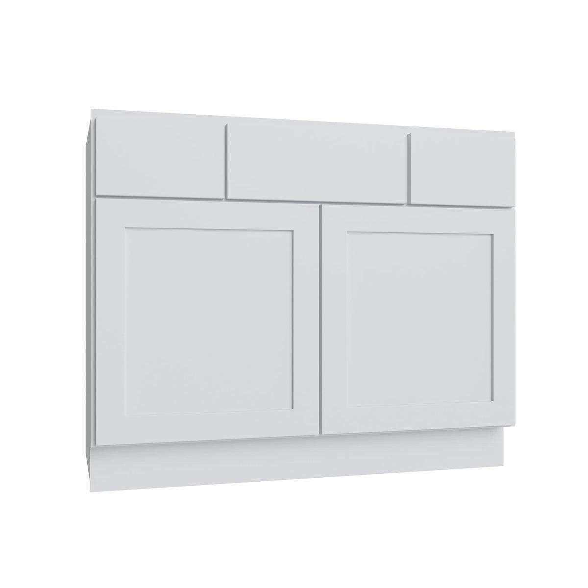 KCD Shaker Designer White Slab Vanity Sink Base - 48" W - product photo