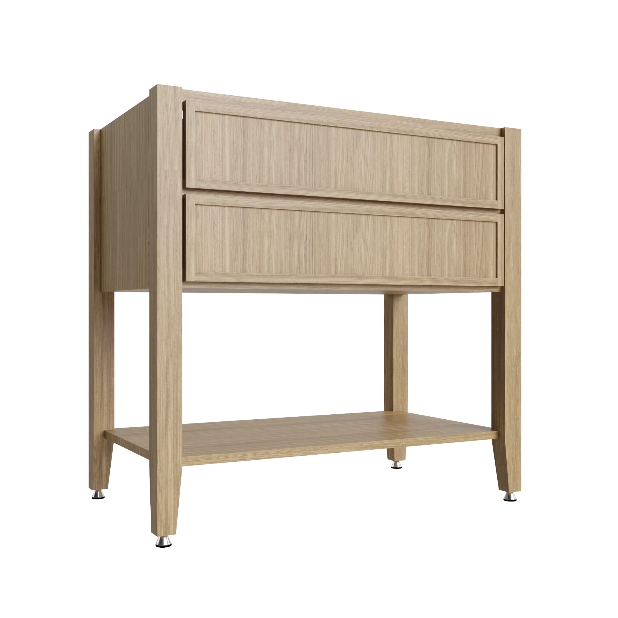 KCD Oslo Oak Open Shelf Vanity SB - 36" W - product photo