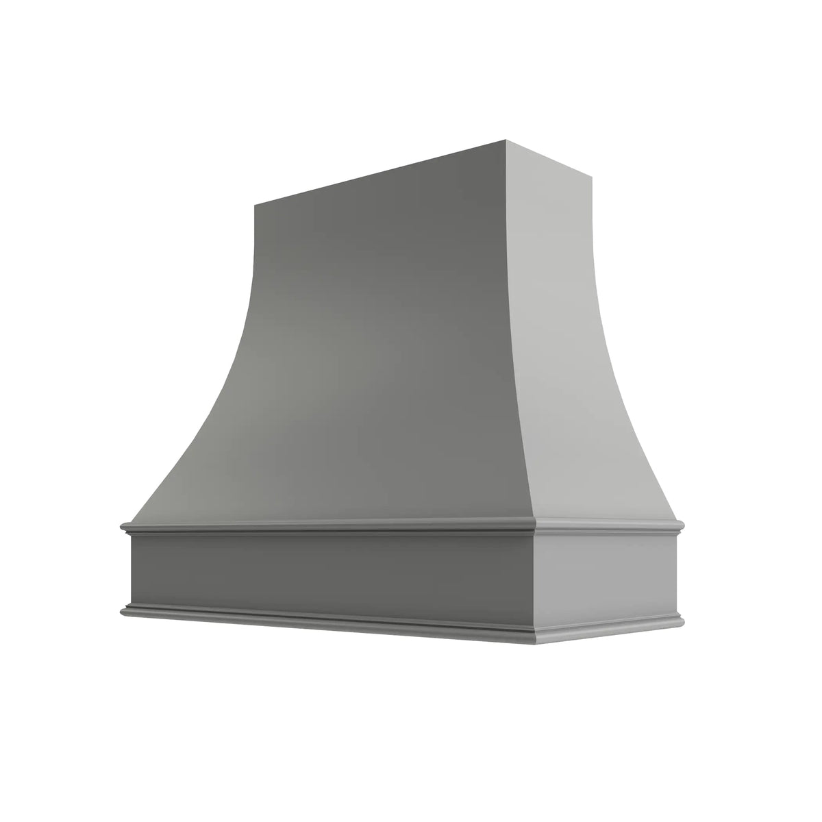 KCD Essential Gray Curved Hood Classic Trim - 48" W x 36" H - product photo