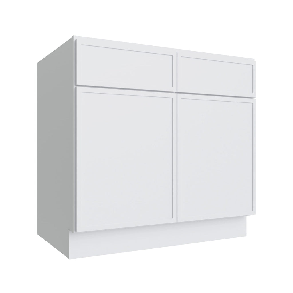 KCD Oslo White Double Door Standard Base Cabinet - 39" W - product photo