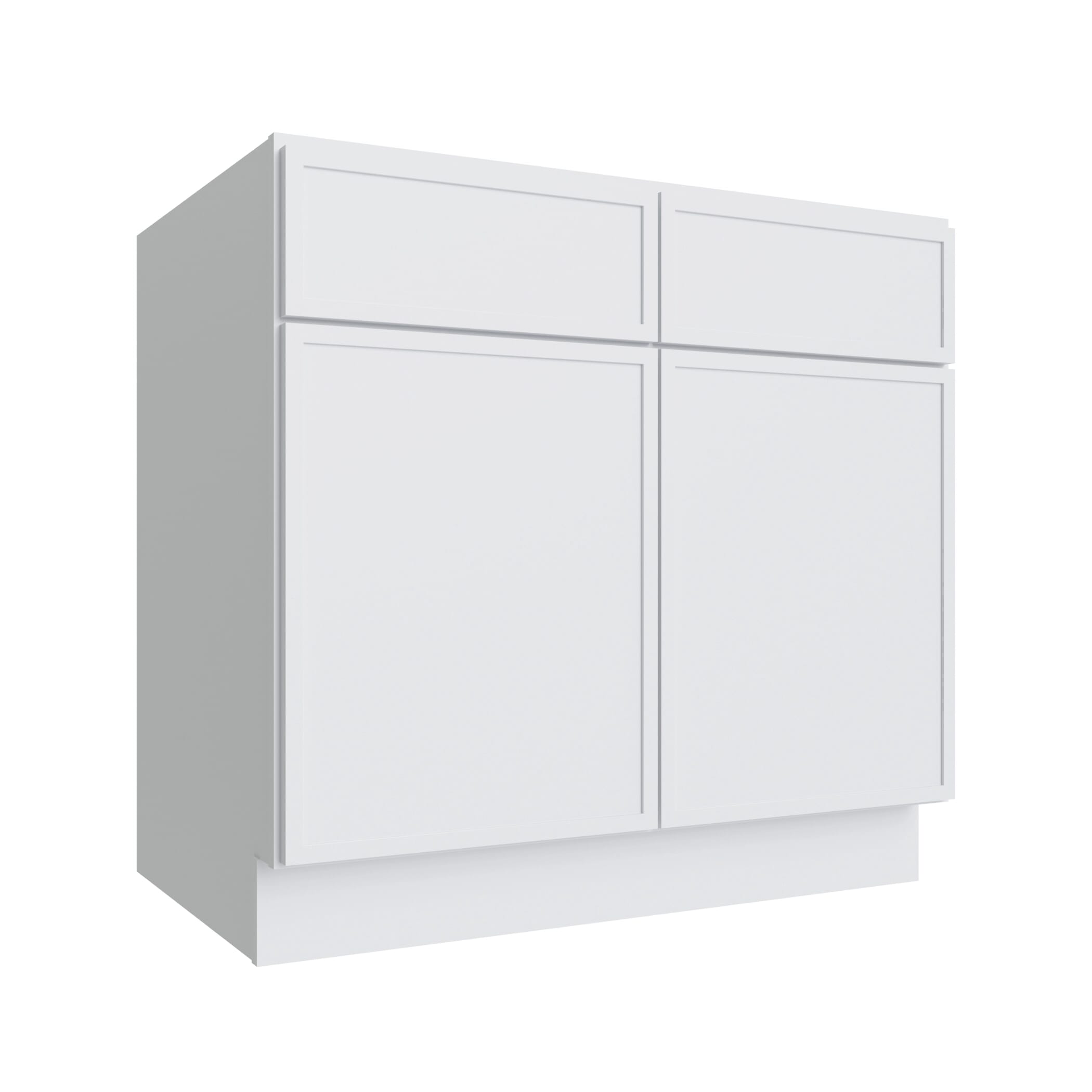 KCD Oslo White Double Door Standard Base Cabinet - 39" W - product photo