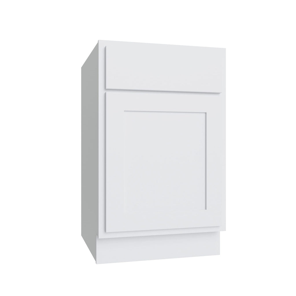 KCD Essential White Single Door Standard Base Cabinet - 15" W - product photo