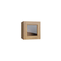 KCD Brooklyn Fawn 15" Wall Stacking Cabinets with Glass - product photo