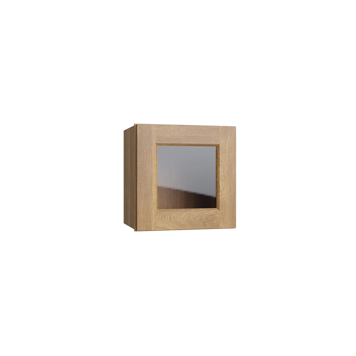 KCD Brooklyn Fawn 15" Wall Stacking Cabinets with Glass - product photo