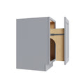 KCD Brooklyn Modern Gray Trash Can Base w/ Full Ht Door - 18" W - product photo