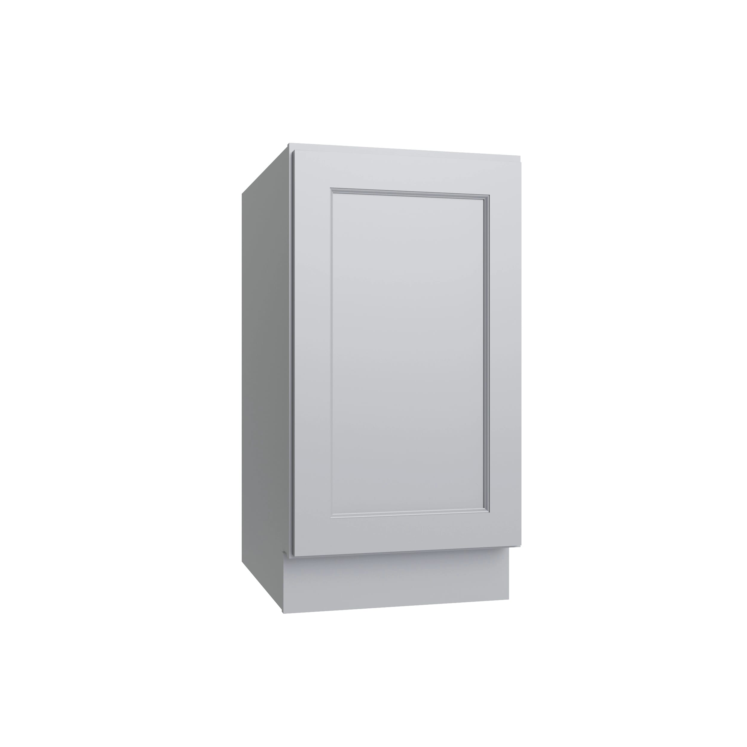 KCD Brooklyn Modern Gray Full Height Single Door Base Cabinet - 15" W - product photo