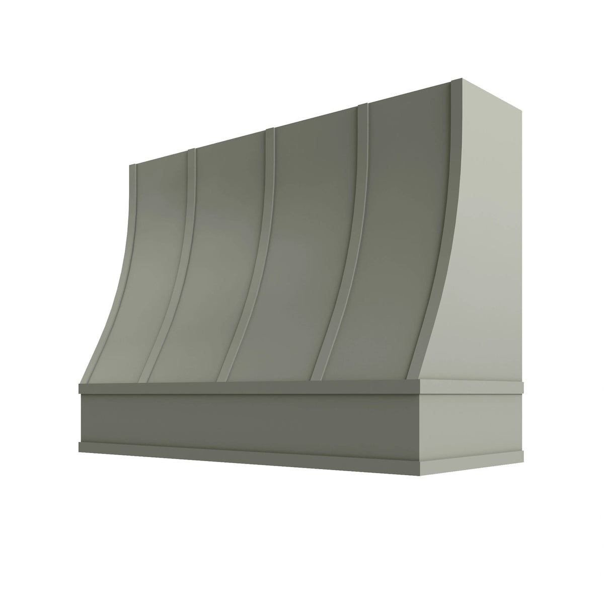 KCD Shaker Moss Sloped Hood with Strapping Flat Trim - 48" W x 30" H - product photo