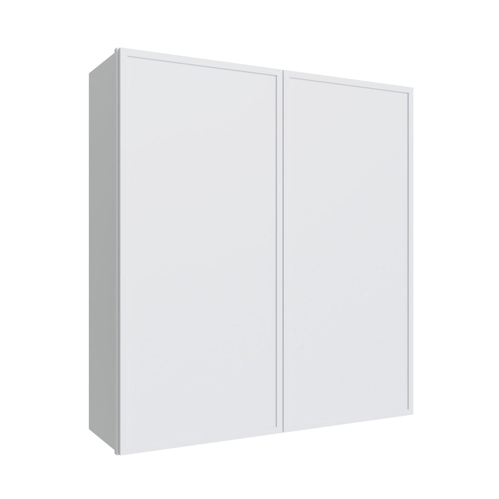 KCD Oslo White Double Door Wall Cabinet - 27" W x 42" H - product photo