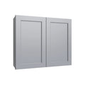 KCD Brooklyn Modern Gray Double Door Wall Cabinet - 27" W x 42" H - product photo