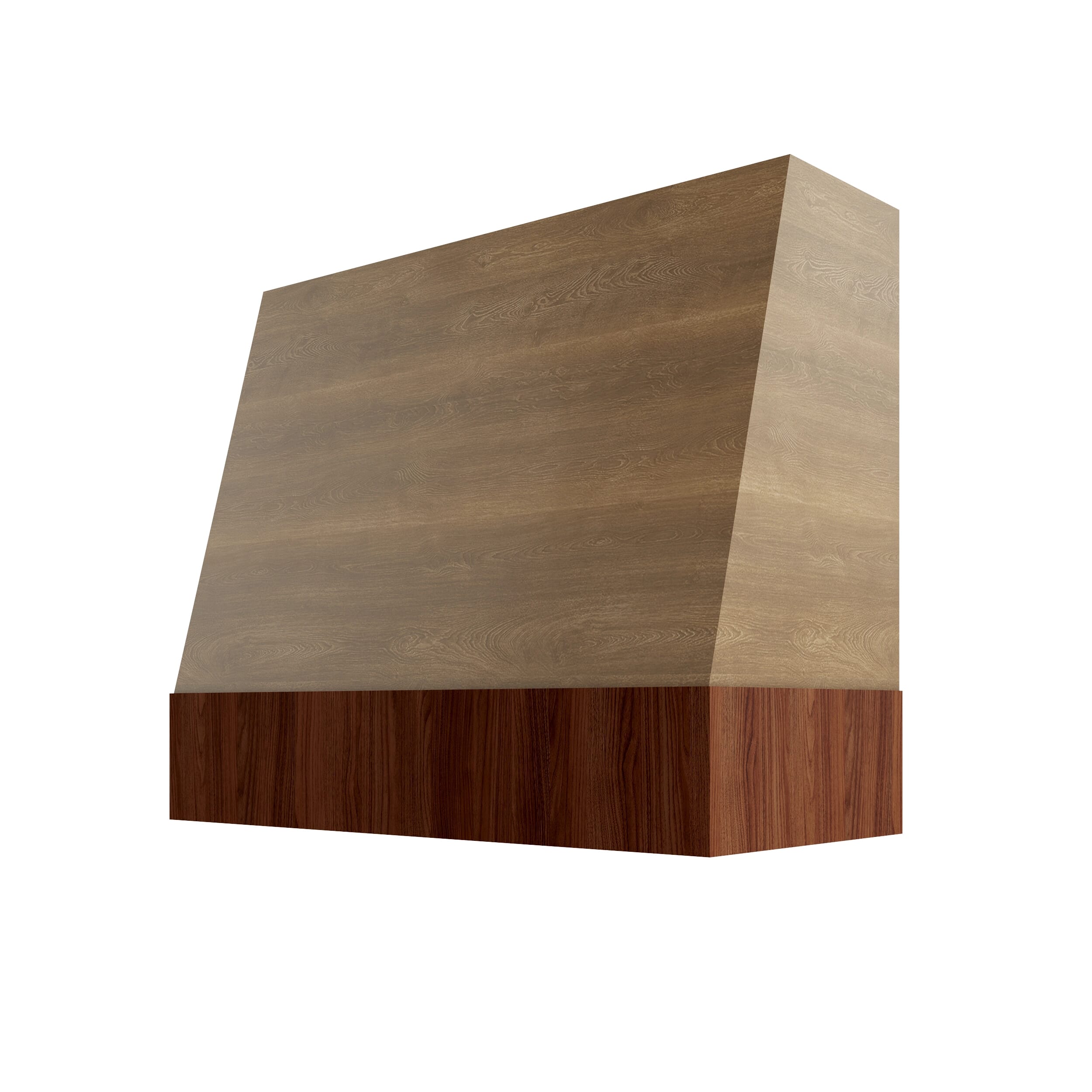 KCD Brooklyn Fawn Angled Hood with Walnut Band - 48" W x 36" H - product photo