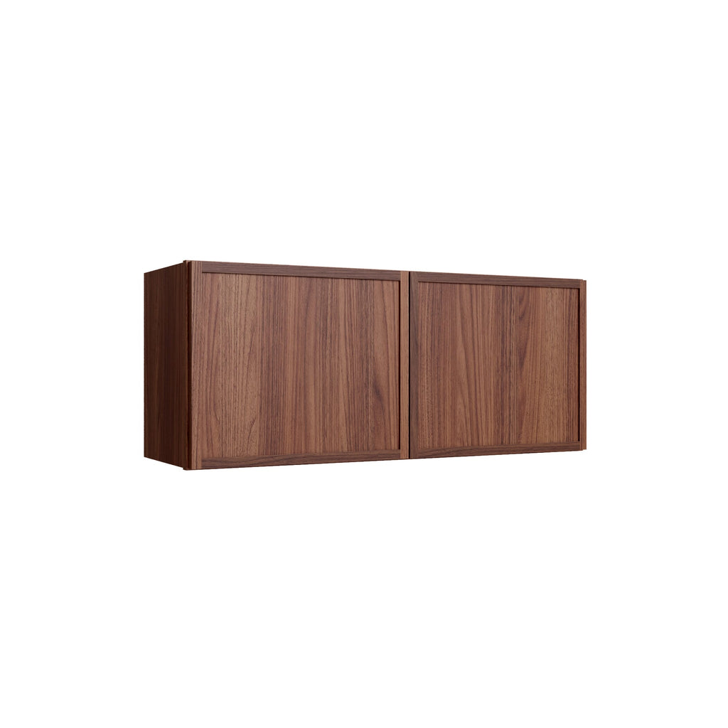 KCD Oslo Classic Walnut Double Door Wall Cabinet - 36" W x 15" H - product photo