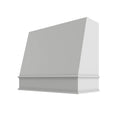 KCD Brooklyn Bright White Angled Hood Classic Trim - 42" W x 36" H - product photo