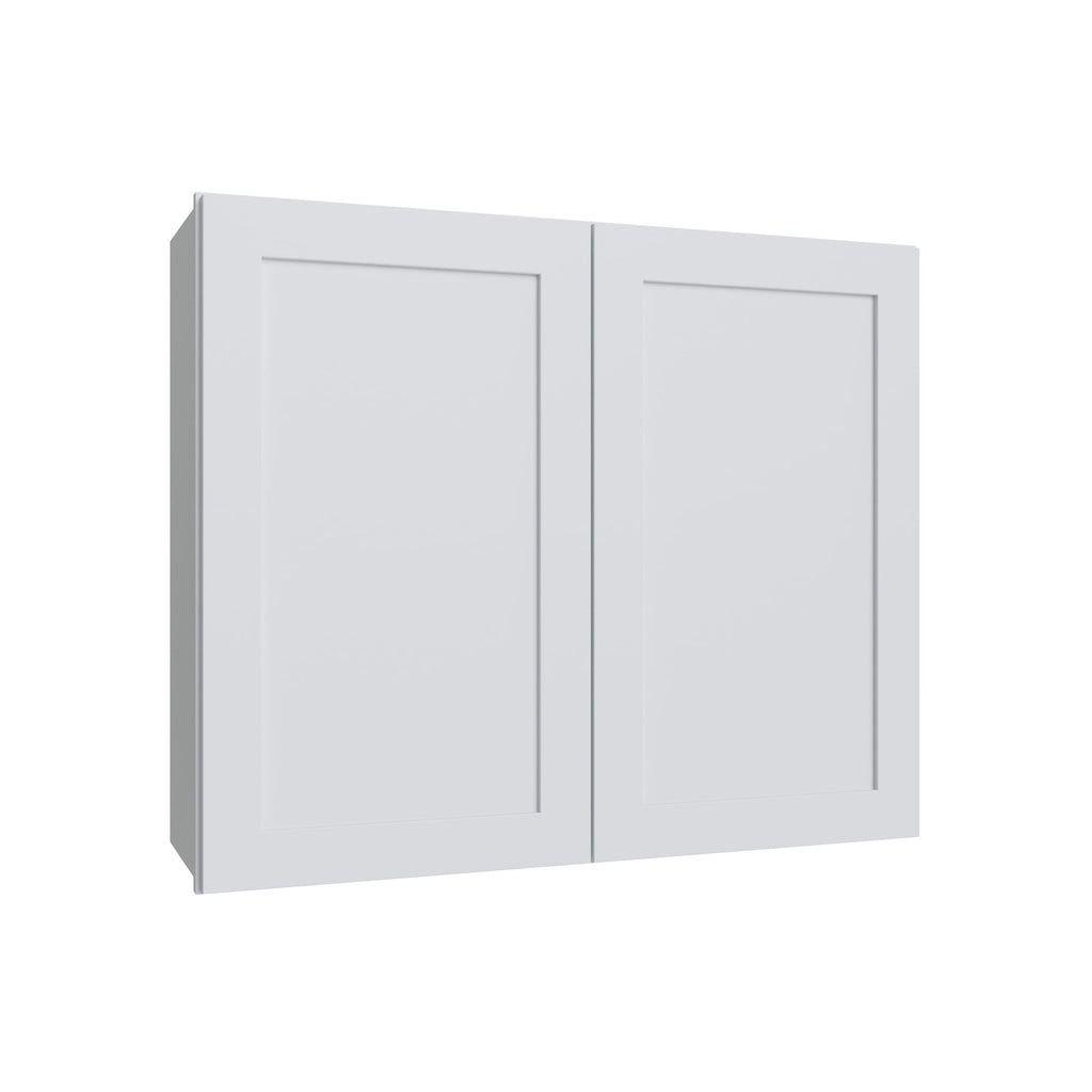 KCD Shaker Designer White Double Door Wall Cabinet - 24" W x 36" H - product photo