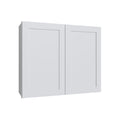 KCD Shaker Designer White Double Door Wall Cabinet - 24" W x 36" H - product photo