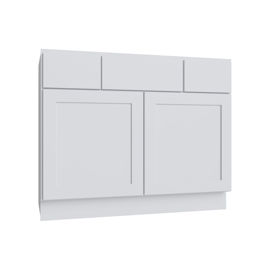 KCD Shaker Designer White Slab Vanity Sink Base - 42" W - product photo