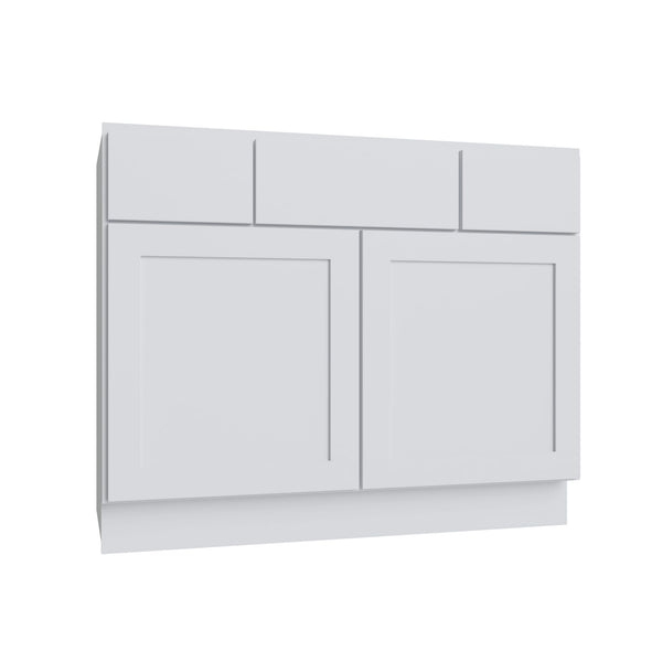 KCD Shaker Designer White Slab Vanity Sink Base - 42" W