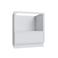 KCD Oslo White Microwave Base Cabinet - 24" W - product photo
