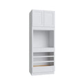 KCD Brooklyn Bright White Oven Cabinet - 33" W x 90" H - product photo