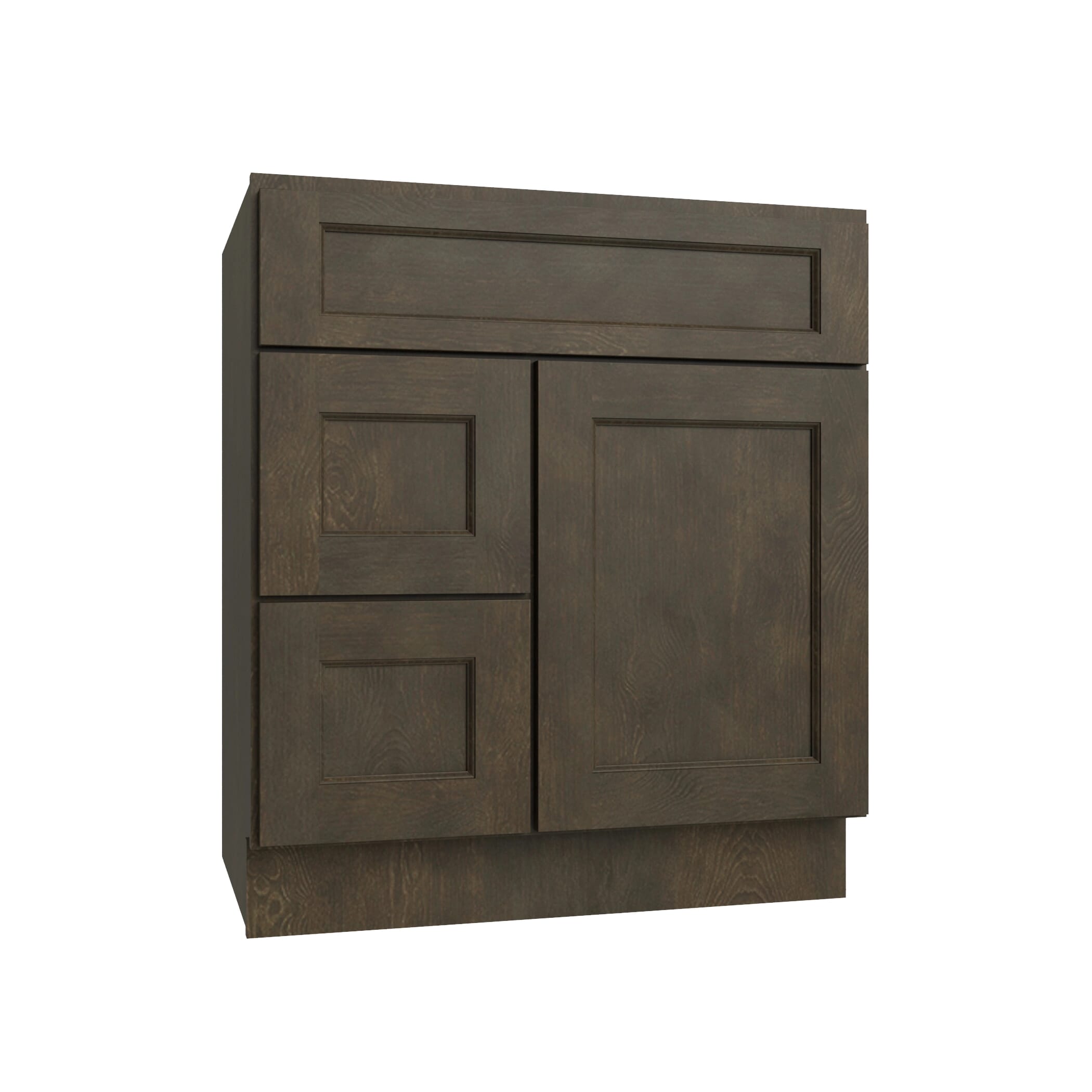 KCD Brooklyn Slate Vanity Sink Base Left Drawer Stacking Cabinet - 30" W - product photo