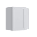 KCD Shaker Designer White Corner Wall Cabinet - 27" W x 36" H - product photo