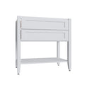 KCD Brooklyn Bright White Open Shelf Vanity SB - 36" W - product photo