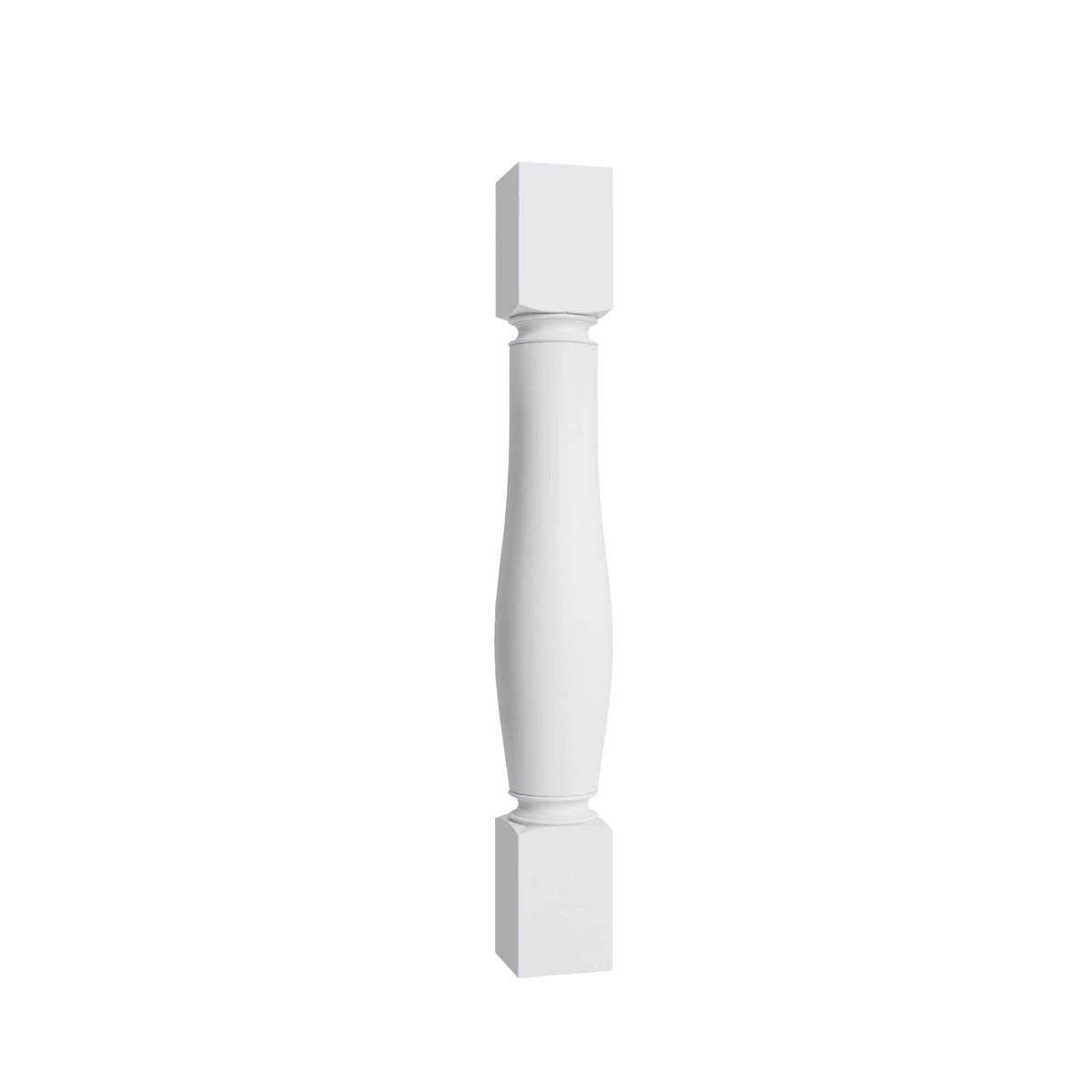 KCD Oslo White Turned Post - 5" W x 35.5" H - product photo