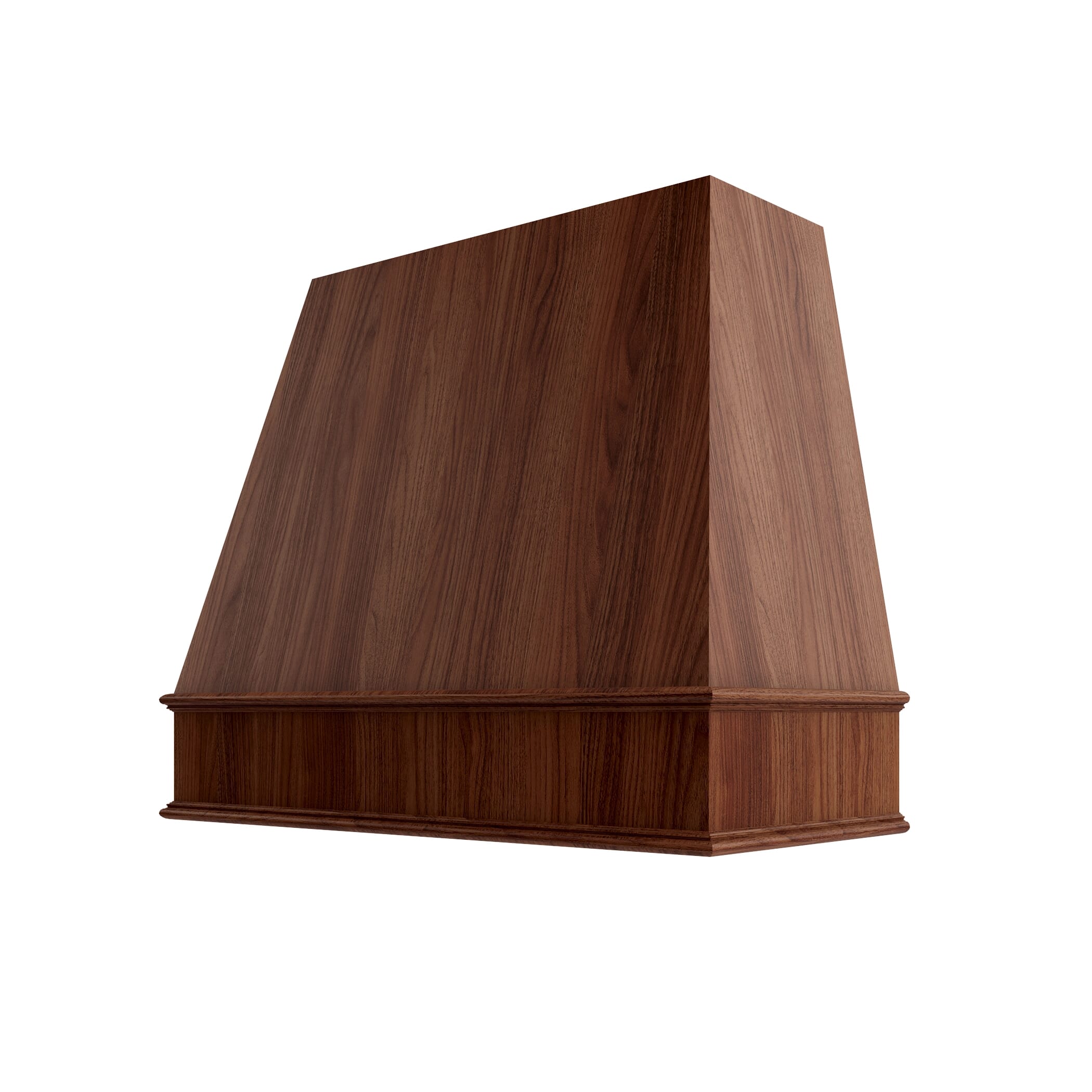 KCD Oslo Classic Walnut Tapered Hood Classic Trim - 30" W x 36" H - product photo