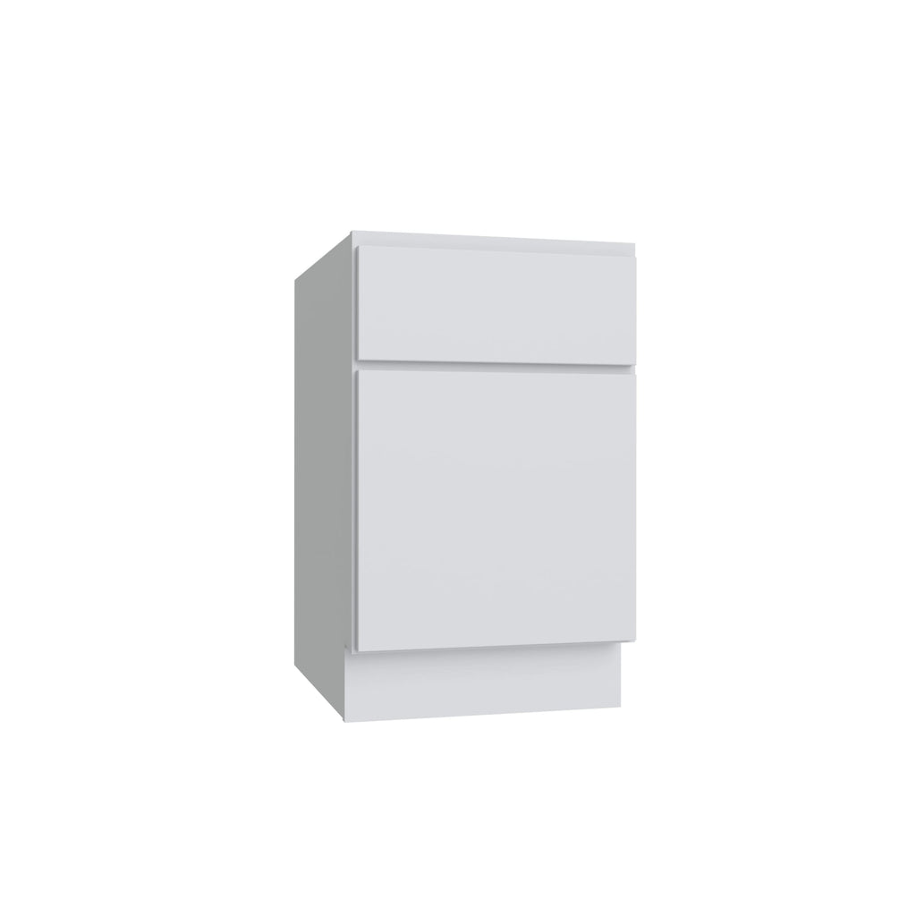 KCD Shaker Designer White Slab Desk Drawer Base - 18" W x 29.5" H x 24" D - product photo