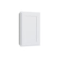 KCD Essential White Single Door Wall Cabinet - 18" W x 36" H - product photo