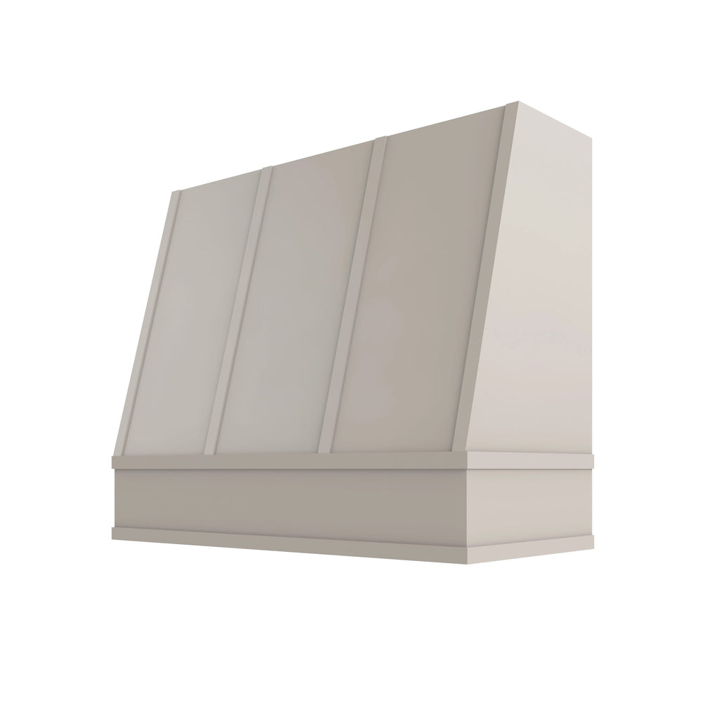 KCD Shaker Sand Angled Hood with Strapping Flat Trim - 42" W x 36" H - product photo