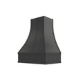 KCD Black Curved Hood with Strapping Flat Trim - 30" W x 36" H - product photo