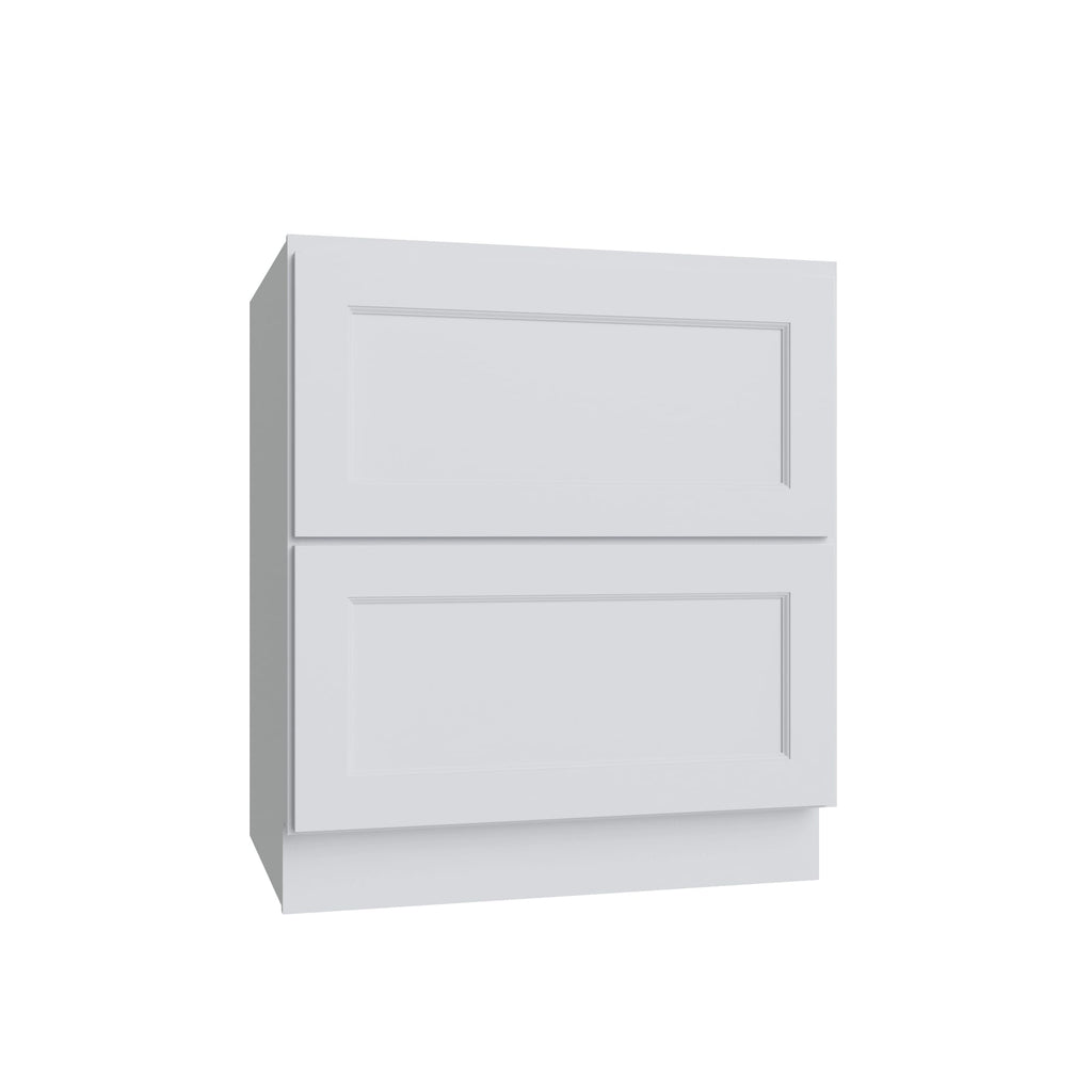 KCD Brooklyn Bright White 2 Drawer Base Cabinet - 30" W - product photo