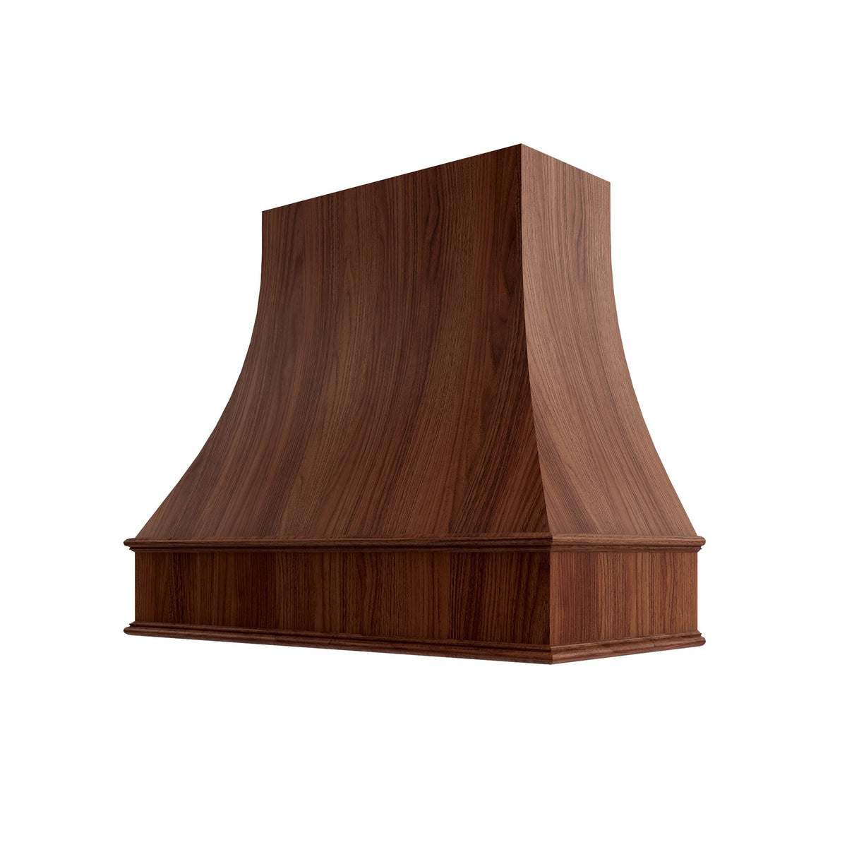 KCD Oslo Classic Walnut Curved Hood Classic Trim - 30" W x 36" H - product photo