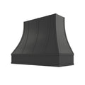 KCD Black Curved Hood with Strapping Flat Trim - 48" W x 36" H - product photo