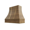KCD Brooklyn Fawn Curved Hood with Brass Strapping - 42" W x 36" H - product photo