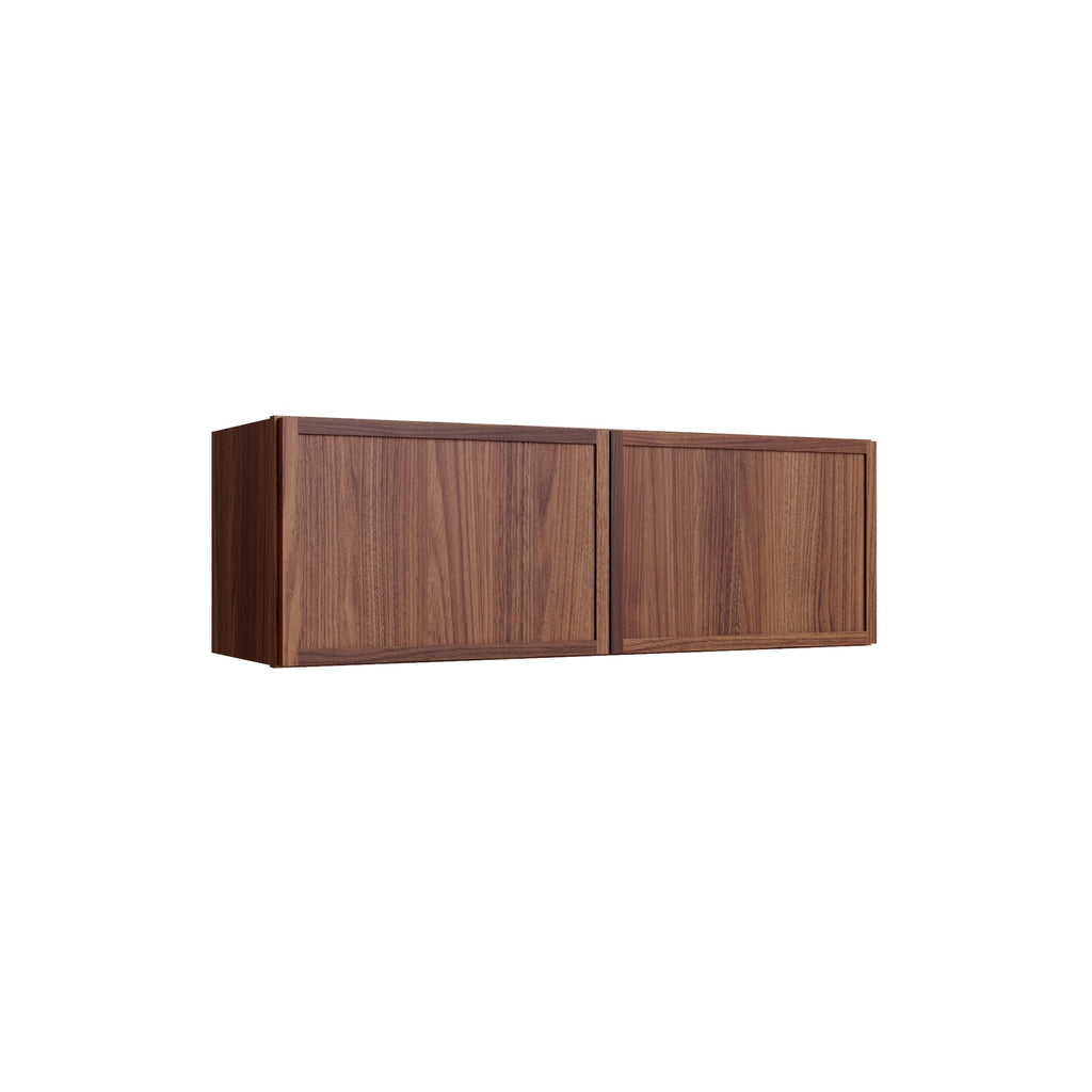 KCD Oslo Classic Walnut Double Door Wall Cabinet - 33" W x 12" H - product photo
