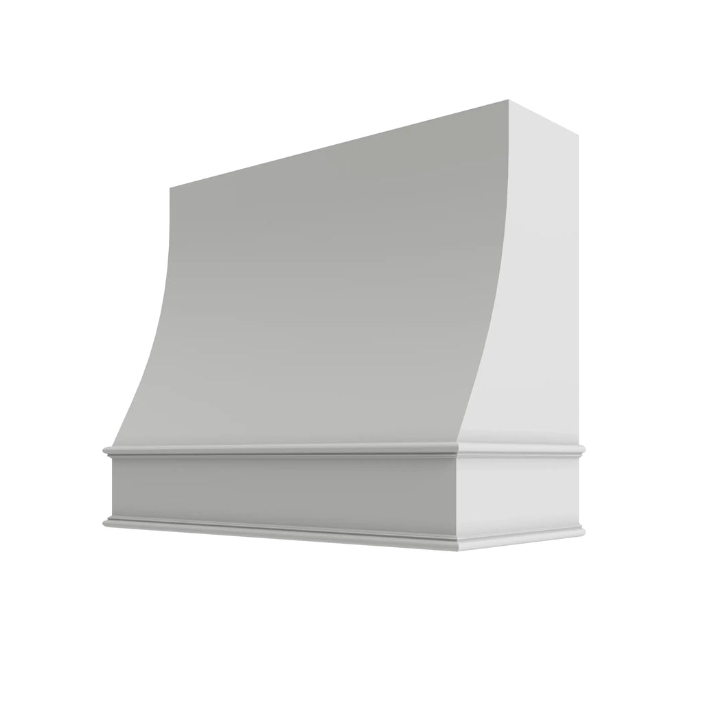 KCD Essential White Sloped Hood Classic Trim - 30" W x 30" H - product photo
