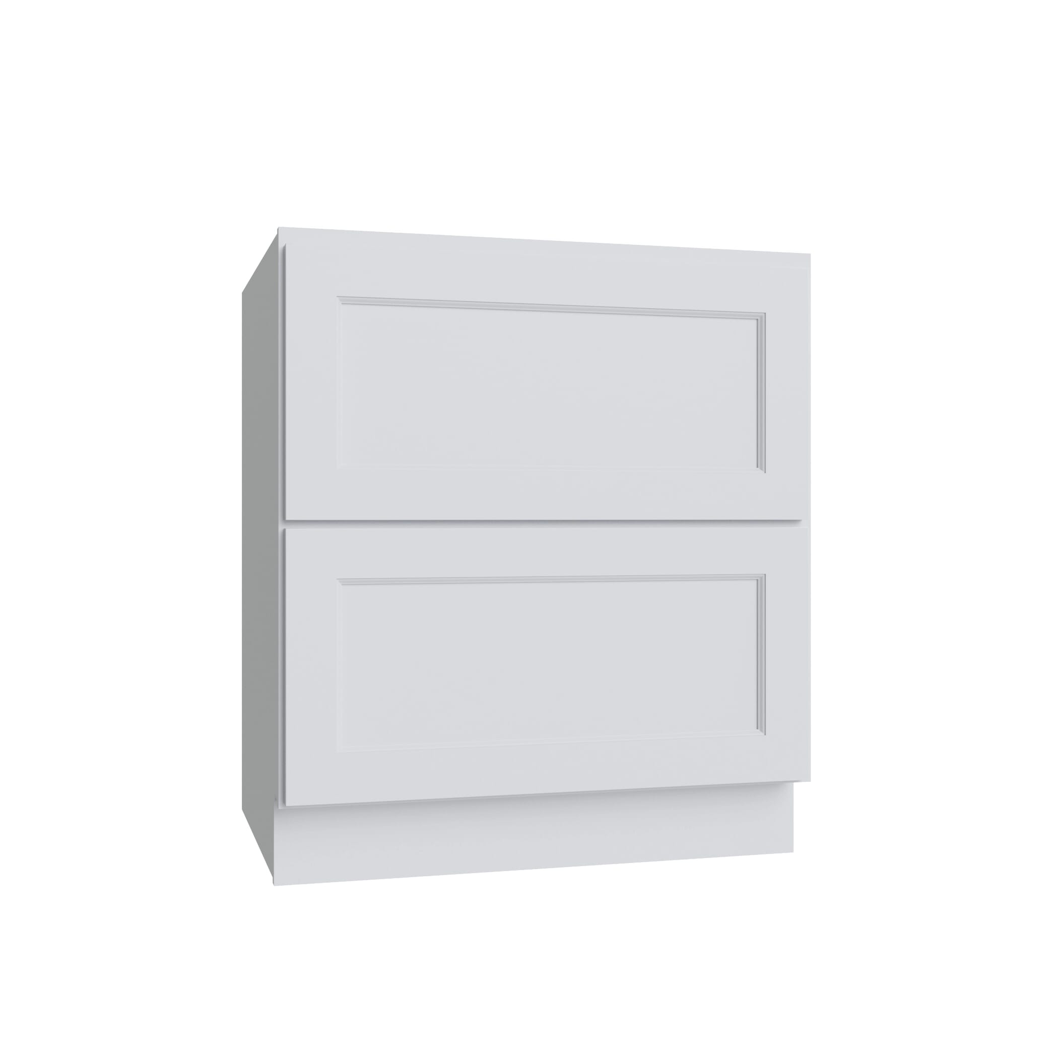 KCD Brooklyn Bright White 2 Drawer Base Cabinet - 36" W - product photo