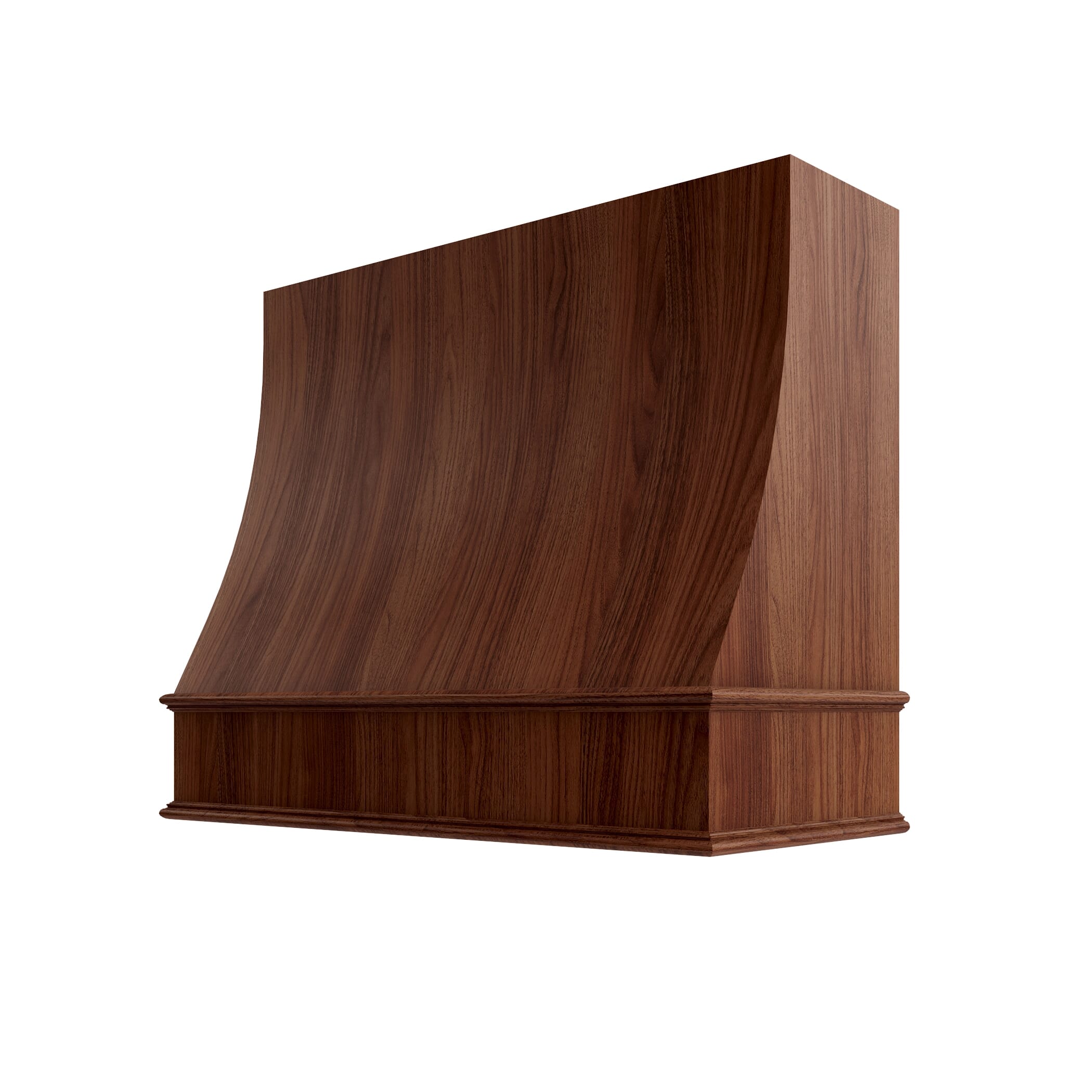 KCD Oslo Classic Walnut Sloped Hood Classic Trim - 36" W x 48" H - product photo