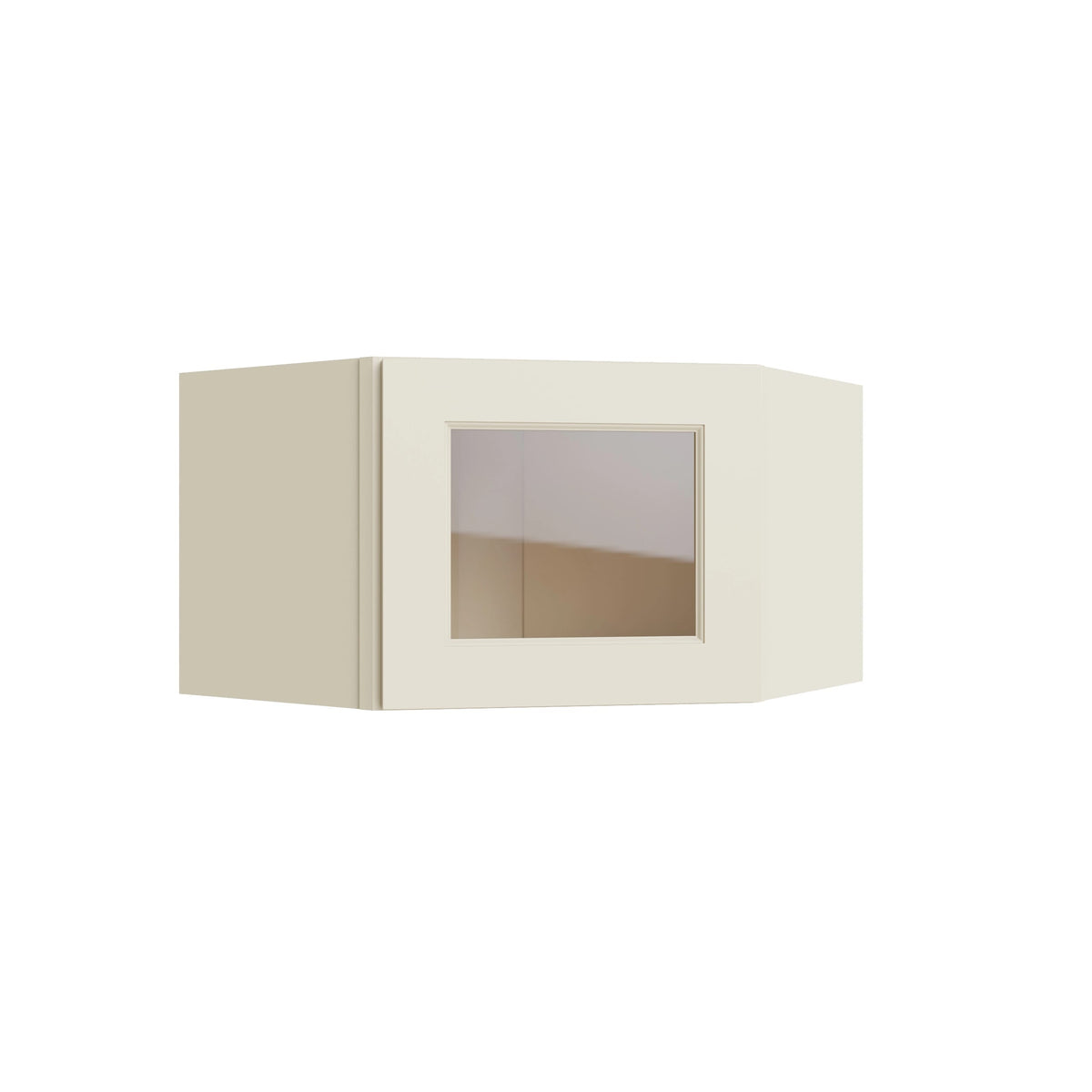 KCD Brooklyn Pearl 15" Corner Wall Stacking Cabinets - 24" W - product photo