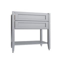 KCD Brooklyn Modern Gray Open Shelf Vanity SB - 36" W - product photo