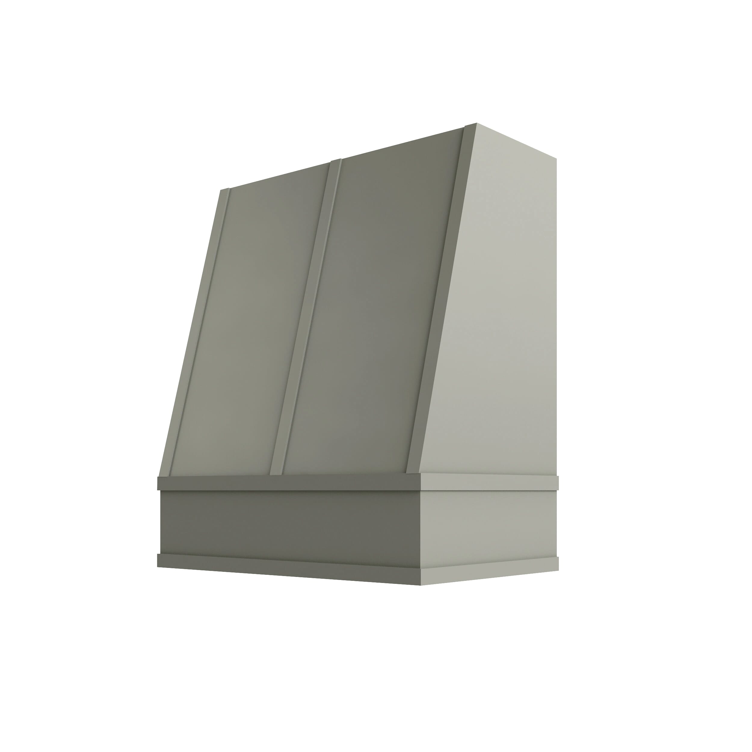 KCD Shaker Moss Angled Hood with Strapping Flat Trim - 30" W x 30" H - product photo